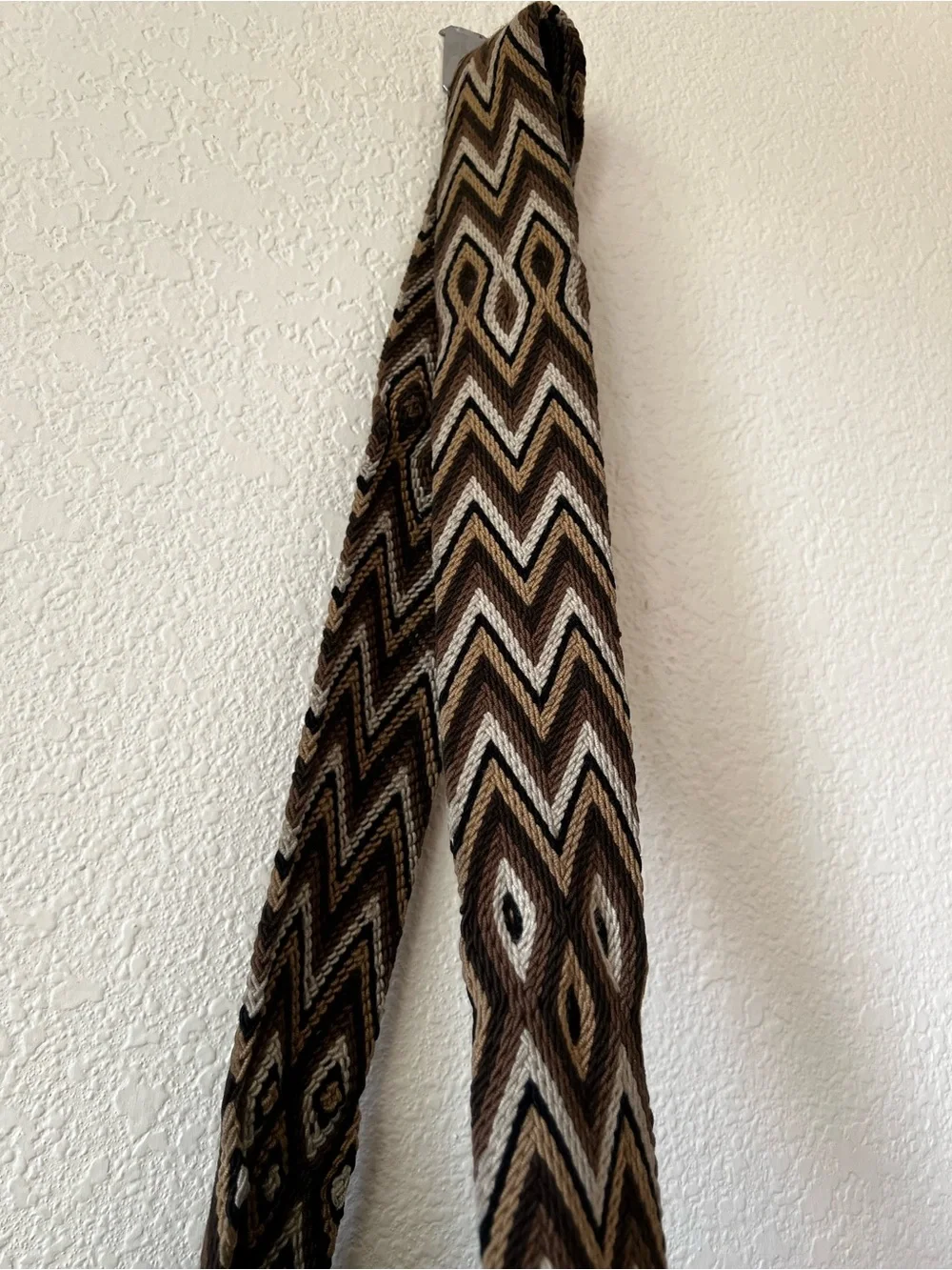 Handwoven Wayuu Mochila Bag - Earthy Geometric Crossbody